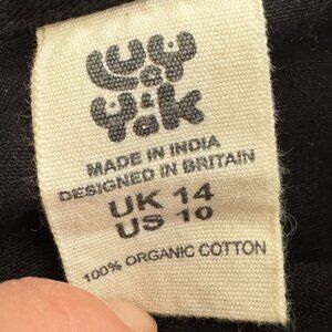 Lucy and Yak Ragan Cotton Jumpsuit cropped leg in Black UK 14/US 10